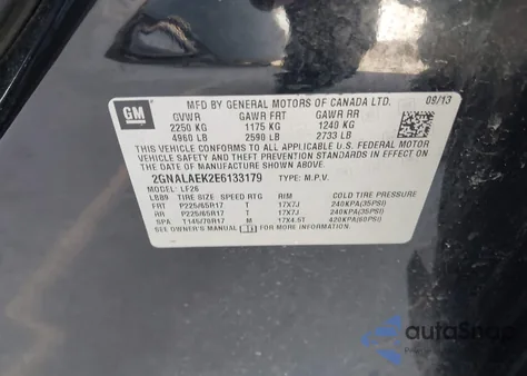 2014 Chevrolet Equinox Ls z USA, uszkodzony, nr VIN 2GNALAEK2E6133179